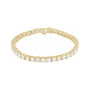 Sapphire Row Lab-Grown Diamond Round Four-Prong Tennis Bracelet - 14K Yellow Gold, 3.9 mm · 10 ctw