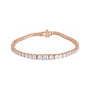 Sapphire Row Lab-Grown Diamond Graduated Tennis Bracelet - 14K Rose Gold