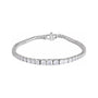 Sapphire Row Lab-Grown Diamond Graduated Tennis Bracelet - 14K White Gold
