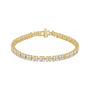 Sapphire Row Lab-Grown Diamond Cluster Tennis Bracelet - 14K Yellow Gold