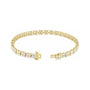Sapphire Row Lab-Grown Diamond Cluster Tennis Bracelet - 14K Yellow Gold (view 3)