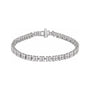 Sapphire Row Lab-Grown Diamond Cluster Tennis Bracelet - 14K White Gold