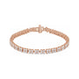 Sapphire Row Lab-Grown Diamond Cluster Tennis Bracelet - 14K Rose Gold