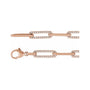 Sapphire Row Natural Diamond Pavé Link Bracelet - 14K Rose Gold (view 2)