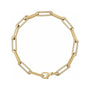 Sapphire Row Natural Diamond Pavé Link Bracelet - 14K Yellow Gold