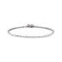 Sapphire Row Natural Diamond Mini Tennis Bracelet - 14K White Gold
