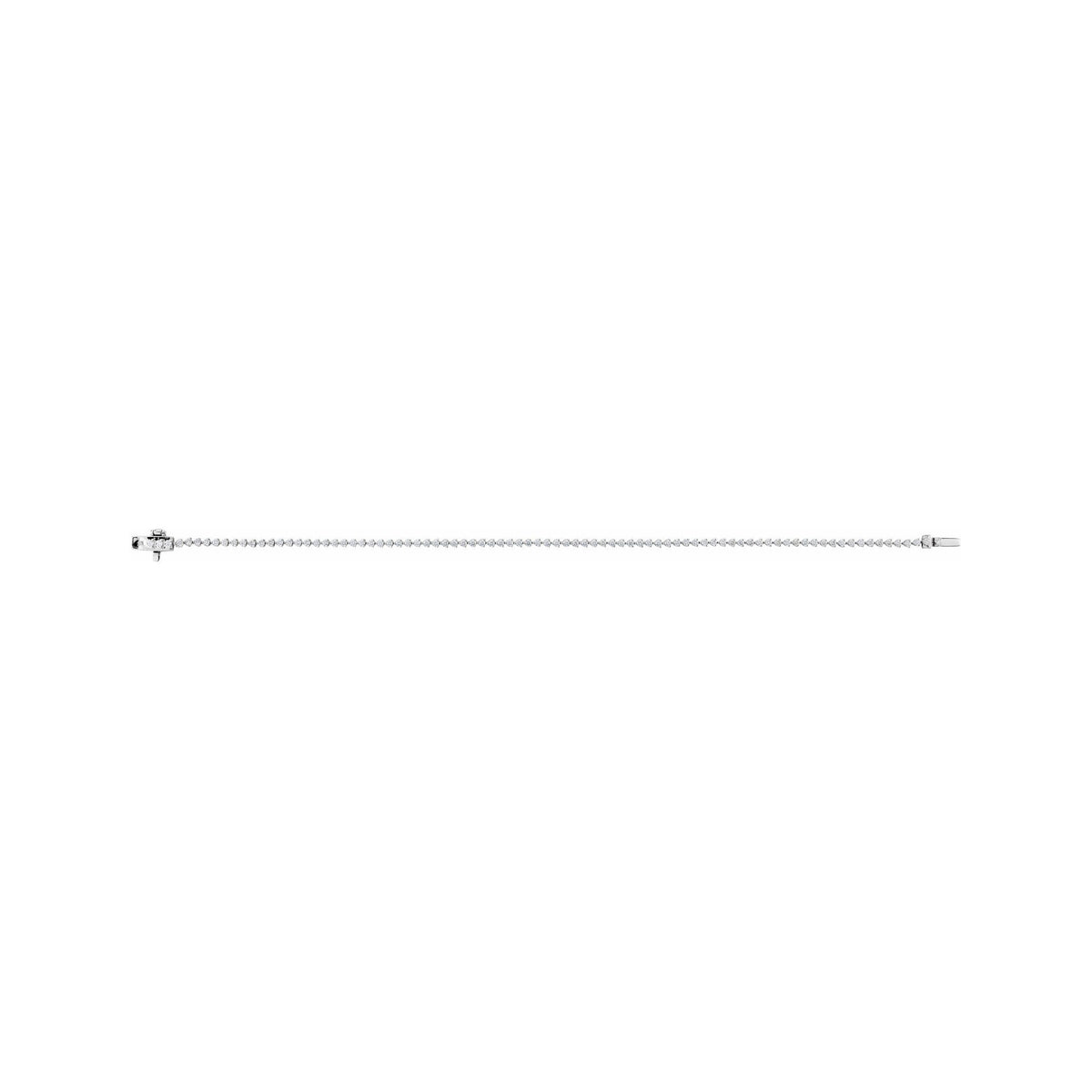Sapphire Row Lab-Grown Diamond Three-Prong Tennis Bracelet - 14K White Gold, 1.6 mm · 1 1/2 ctw (view 3)