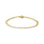 Sapphire Row Lab-Grown Diamond Three-Prong Tennis Bracelet - 14K Yellow Gold