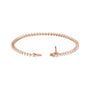 Sapphire Row Lab-Grown Diamond Three-Prong Tennis Bracelet - 14K Rose Gold (view 3)
