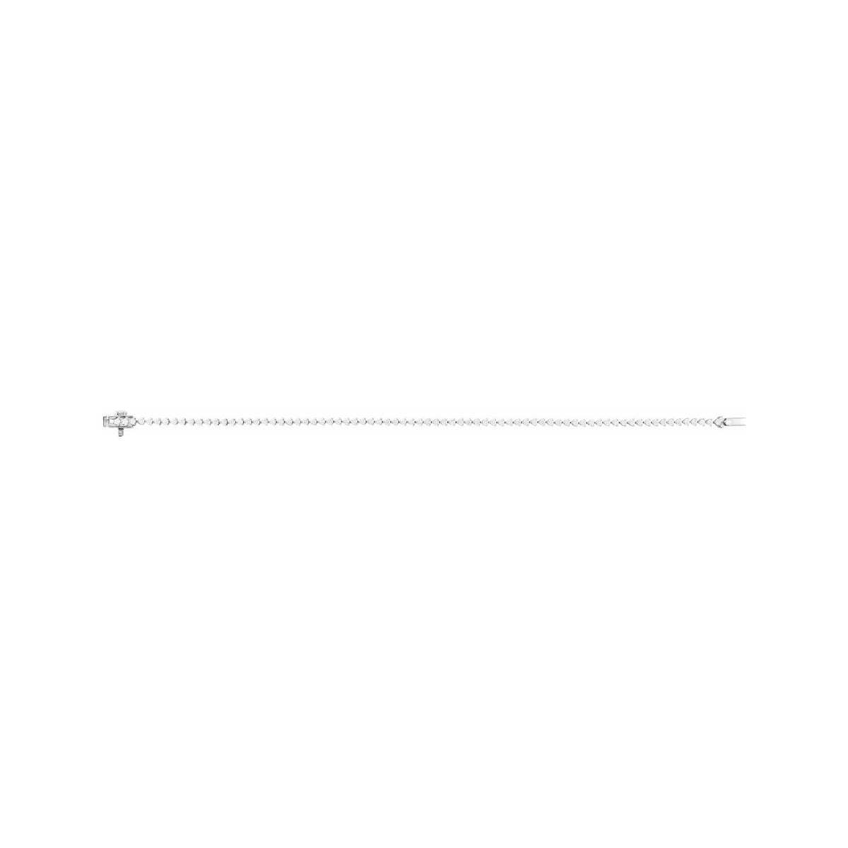Sapphire Row Lab-Grown Diamond Three-Prong Tennis Bracelet - 14K White Gold, 1.85 mm · 2 ctw (view 2)