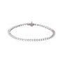 Sapphire Row Lab-Grown Diamond Three-Prong Tennis Bracelet - 14K White Gold, 2.3 mm · 3 ctw
