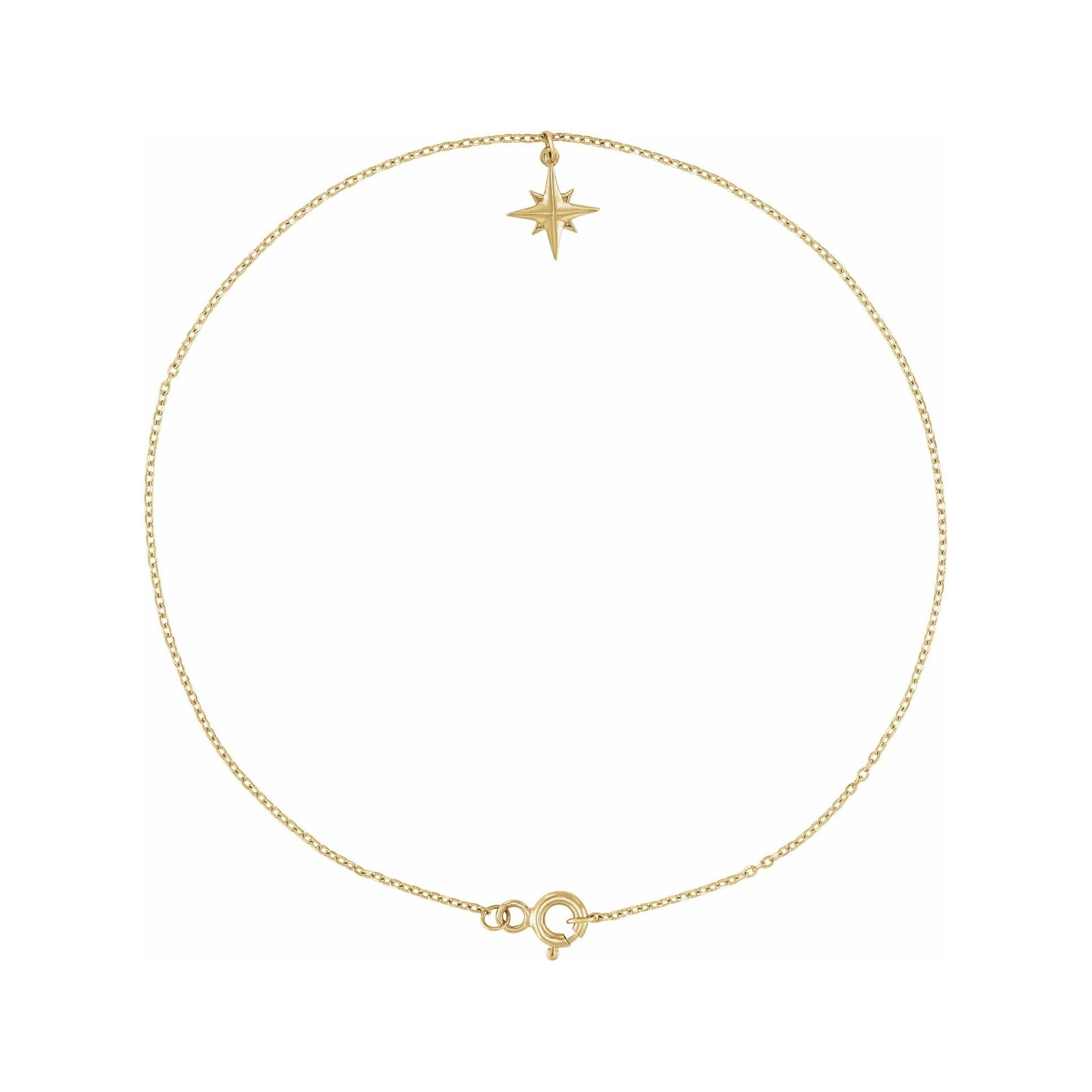 Sapphire Row Gold Starburst Anklet - Default Title