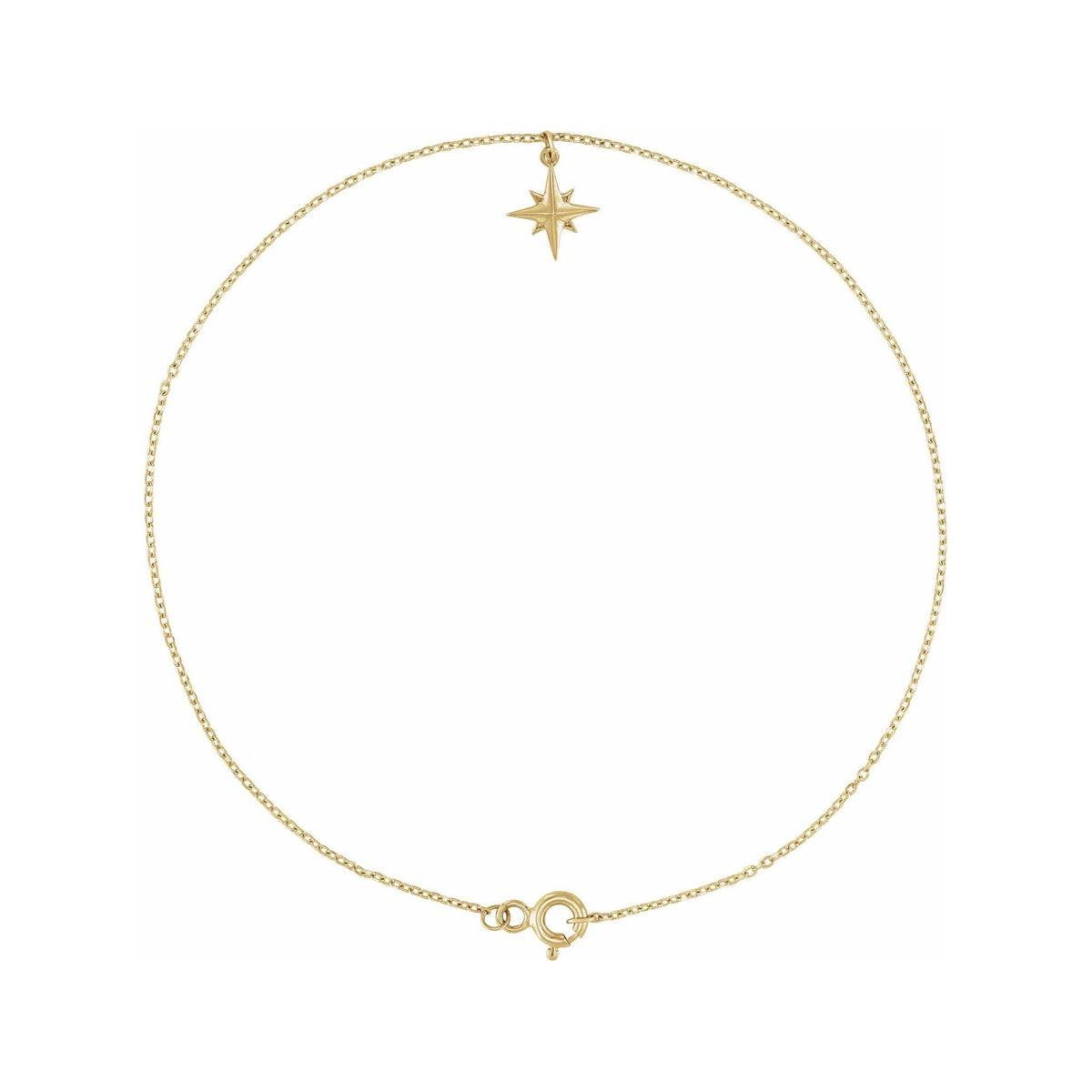 Sapphire Row Gold Starburst Anklet - Default Title