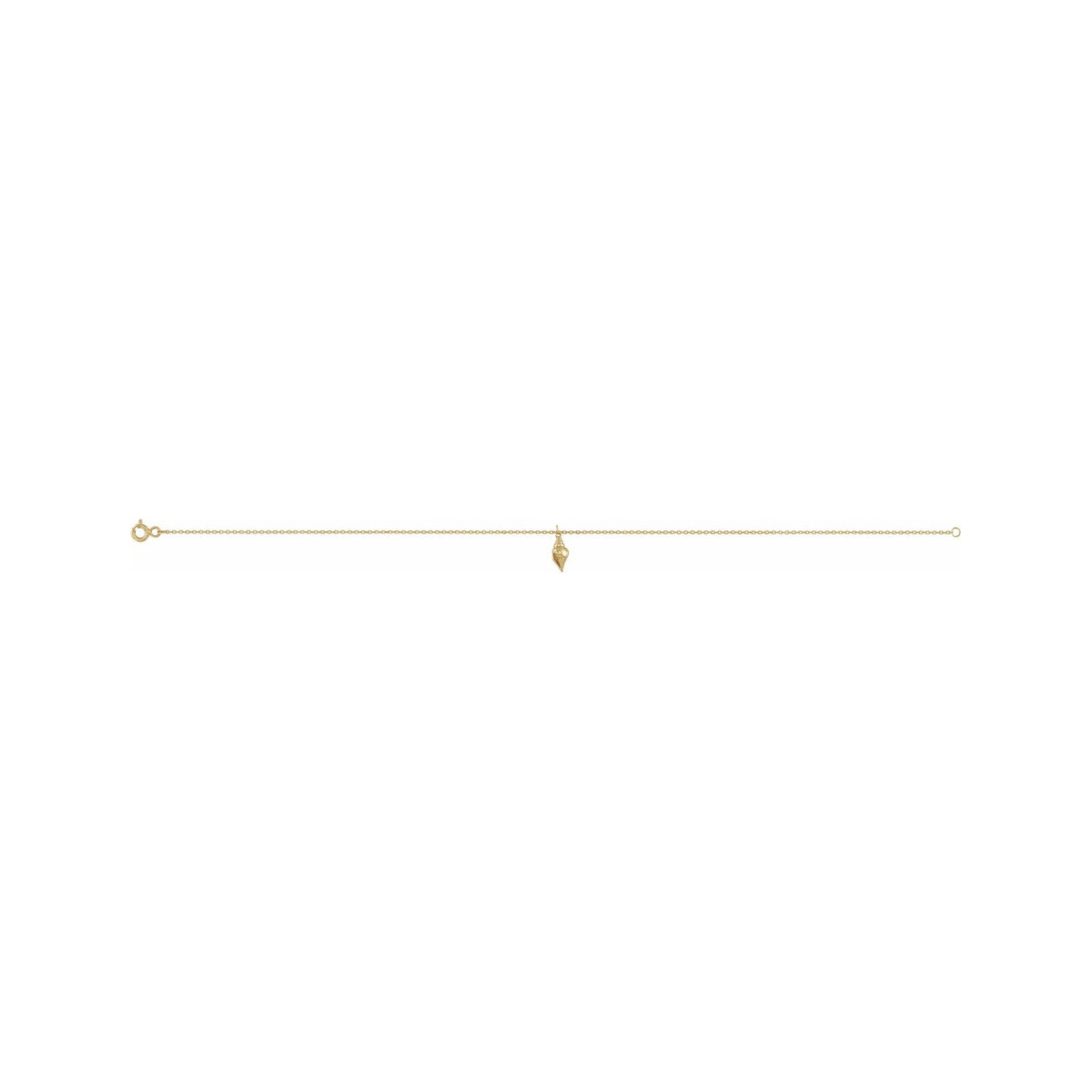 Sapphire Row Gold Seashell Anklet - Default Title (view 2)