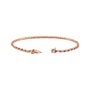 Sapphire Row Natural Gemstone & Diamond Tennis Bracelet - Ruby, 14K Rose Gold (view 2)