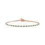 Sapphire Row Natural Gemstone & Diamond Tennis Bracelet - Emerald, 14K Rose Gold