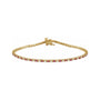 Sapphire Row Natural Gemstone & Diamond Tennis Bracelet - Ruby, 14K Yellow Gold