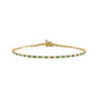 Sapphire Row Lab-Grown Gemstone & Diamond Tennis Bracelet - Emerald, 14K Yellow Gold