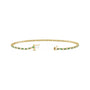 Sapphire Row Lab-Grown Gemstone & Diamond Tennis Bracelet - Emerald, 14K Yellow Gold (view 2)