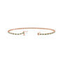 Sapphire Row Lab-Grown Gemstone & Diamond Tennis Bracelet - Emerald, 14K Rose Gold (view 2)