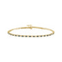 Sapphire Row Lab-Grown Gemstone & Diamond Tennis Bracelet - Blue Sapphire, 14K Yellow Gold