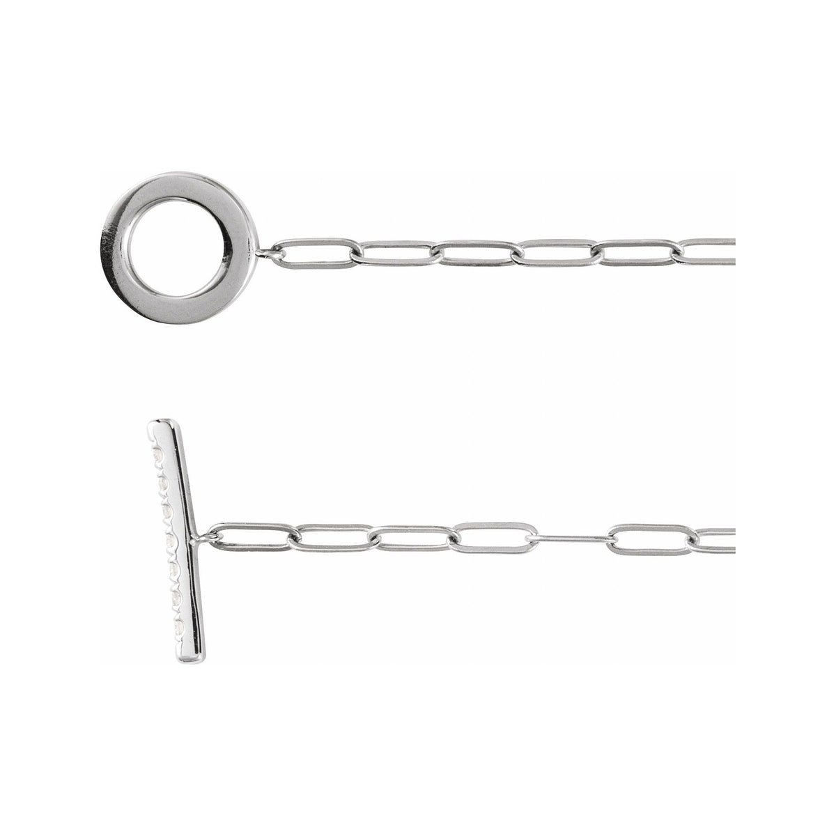 Sapphire Row Natural Diamond Pavé Toggle Bracelet - 14K White Gold (view 2)