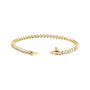 Sapphire Row Lab-Grown Diamond Round Bezel Tennis Bracelet - 14K Yellow Gold (view 2)