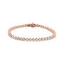 Sapphire Row Lab-Grown Diamond Round Bezel Tennis Bracelet - 14K Rose Gold
