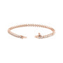 Sapphire Row Lab-Grown Diamond Round Bezel Tennis Bracelet - 14K Rose Gold (view 2)