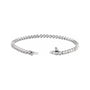 Sapphire Row Lab-Grown Diamond Round Bezel Tennis Bracelet - 14K White Gold (view 2)