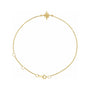 Sapphire Row Gold Starburst Bracelet - 14K Yellow Gold