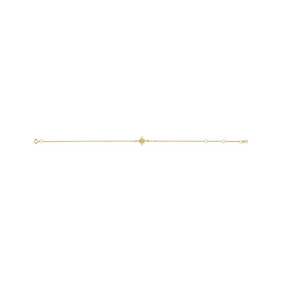 Sapphire Row Gold Starburst Bracelet - 14K Yellow Gold (view 2)