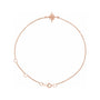 Sapphire Row Gold Starburst Bracelet - 14K Rose Gold