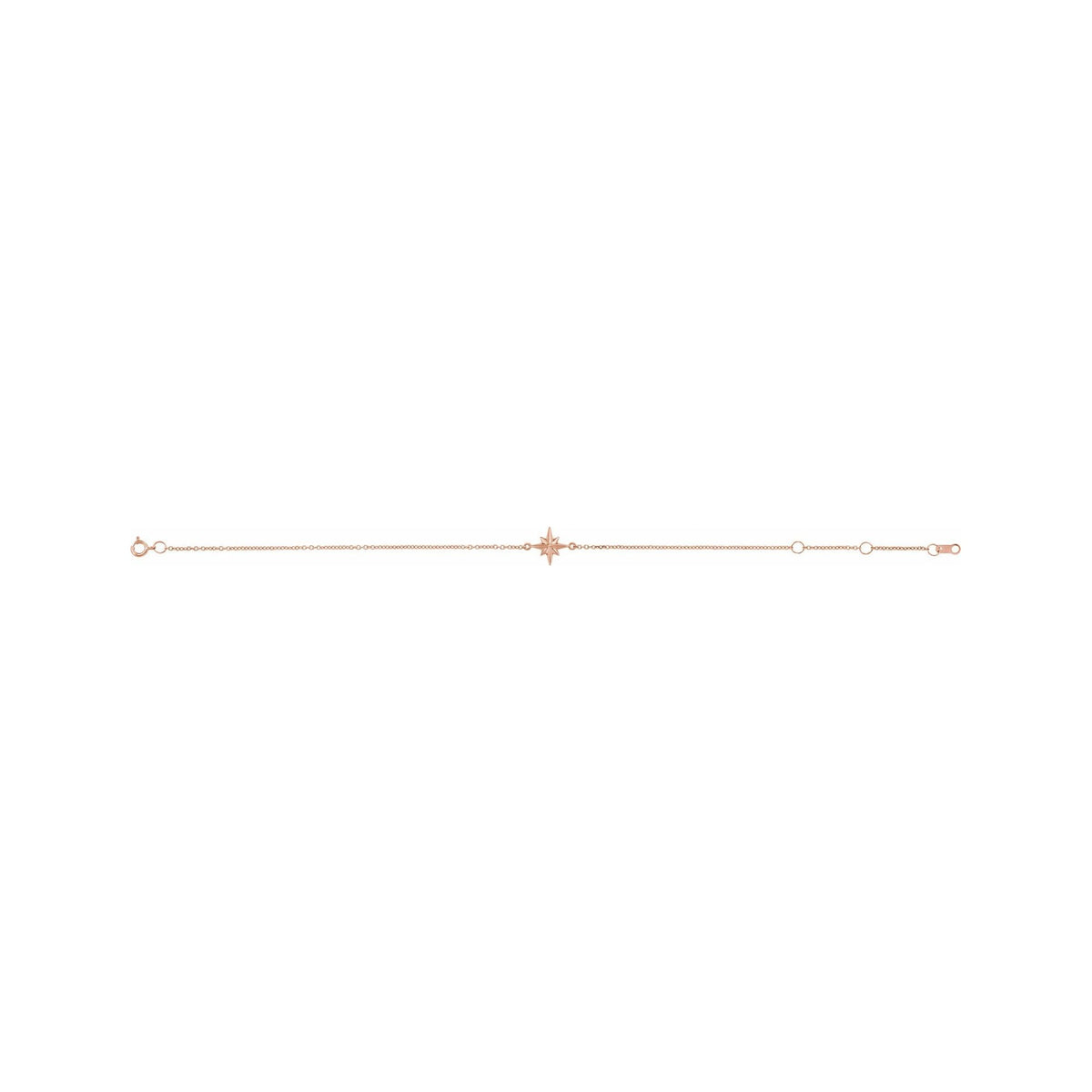 Sapphire Row Gold Starburst Bracelet - 14K Rose Gold (view 2)