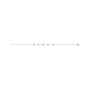 Sapphire Row Gold Bead Station Bracelet - 14K Rose Gold (view 2)