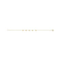 Sapphire Row Gold Bead Station Bracelet - 14K Yellow Gold (view 2)