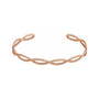 Sapphire Row Gold Twisted Rope Cuff Bracelet - 14K Rose Gold