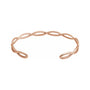 Sapphire Row Gold Twisted Rope Cuff Bracelet - 14K Rose Gold (view 2)