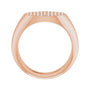 Sapphire Row Natural Diamond Pavé Signet Ring - 14K Rose Gold, 4 (view 2)