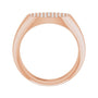 Sapphire Row Natural Diamond Pavé Signet Ring - 14K Rose Gold, 5 (view 2)
