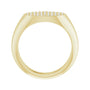 Sapphire Row Natural Diamond Pavé Signet Ring - 14K Yellow Gold, 4 (view 2)
