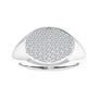Sapphire Row Natural Diamond Pavé Signet Ring - Platinum, 4 (view 3)