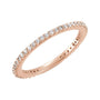 Sapphire Row Natural Diamond Pavé Stacking Ring - 14K Rose Gold