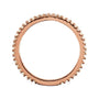 Sapphire Row Natural Diamond Pavé Stacking Ring - 14K Rose Gold (view 2)