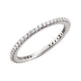 Sapphire Row Natural Diamond Pavé Stacking Ring - 14K White Gold