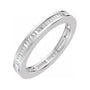 Sapphire Row Natural Diamond Baguette Eternity Band - 14K White Gold