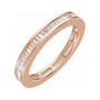 Sapphire Row Natural Diamond Baguette Eternity Band - 14K Rose Gold