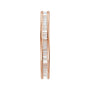 Sapphire Row Natural Diamond Baguette Eternity Band - 14K Rose Gold (view 4)