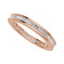 Sapphire Row Natural Diamond Baguette Eternity Band - 14K Rose Gold (view 5)