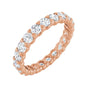 Sapphire Row Natural Diamond Low-Profile Eternity Band - 14K Rose Gold, Round 2.8 mm, 5.5